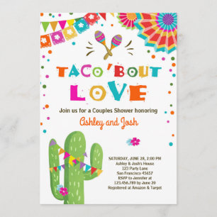 Taco Bout Love Fiesta Couples douche-uitnodiging Kaart