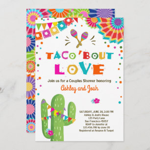 Taco Bout Love Fiesta Couples douche-uitnodiging Kaart