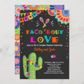 Taco Bout Love Fiesta Couples invitation douche (Devant / Derrière)