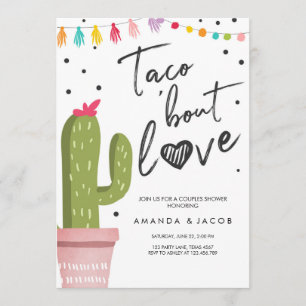 Taco Bout Love Fiesta Couples Shower Cactus Kaart