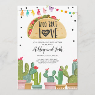 Taco Bout Love Fiesta Couples Shower Invite Cactus Kaart