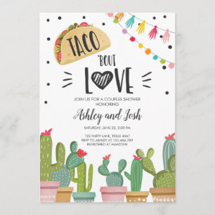 Taco Bout Love Fiesta Couples Shower Invite Cactus Kaart