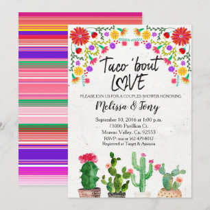 Taco Bout Love Fiesta Couples Shower Uitnodiging