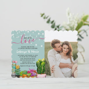 Taco 'bout Love Fiesta Koppel Bruiloft Foto Kaart