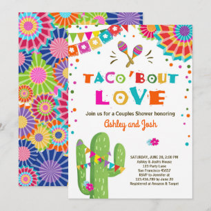 Taco Bout Love Fiesta Koppels douche uitnodiging