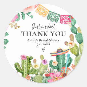 Taco 'Bout Love Fiesta Koppels Feest Cactus Ronde Sticker