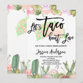 Taco ’Bout Love : Invitation à une fête de couples (Devant / Derrière)