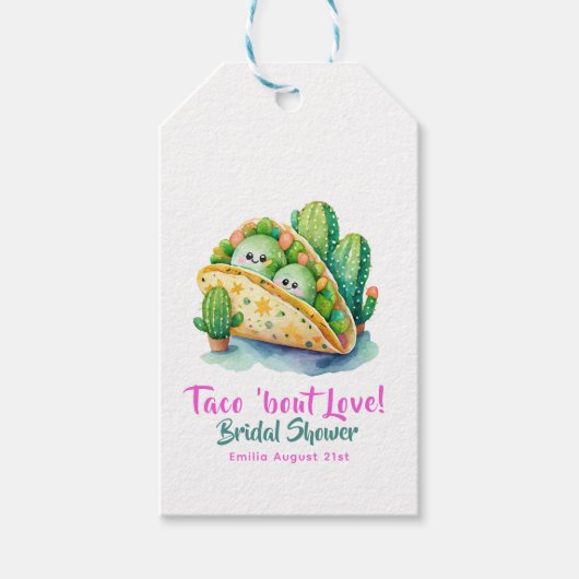 Taco 'Bout Love! Laatste feest bruidssalon Cadeaulabel (Voorkant)
