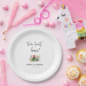 Taco Bout Love Mexican Cactus Succulent Wedding Papieren Bordje (Feest)