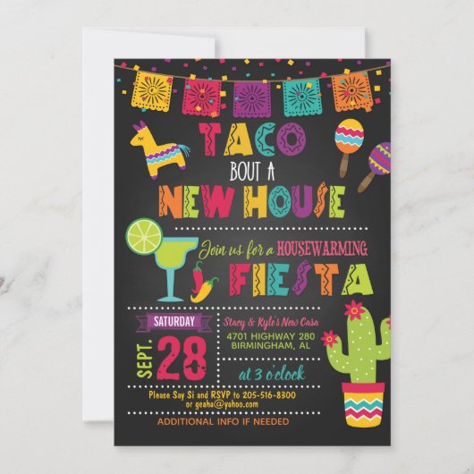Taco Bout New House Housewarming Invitation Kaart (Voorkant)
