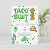 Taco Bout One | Invitation pour un premier anniver (Debout devant)