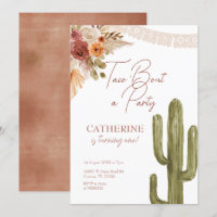 Taco 'Bout Party Fiesta Cactus Invitation