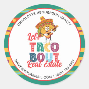 Taco Bout Real Estate Marketing Ronde Sticker