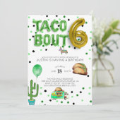 Taco Bout Six | Invitation d'anniversaire pour six (Debout devant)