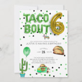 Taco Bout Six | uitnodiging voor de zesde verjaard (Voorkant)