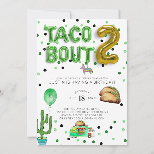 Taco Bout Two | Tweede uitnodiging (Voorkant)