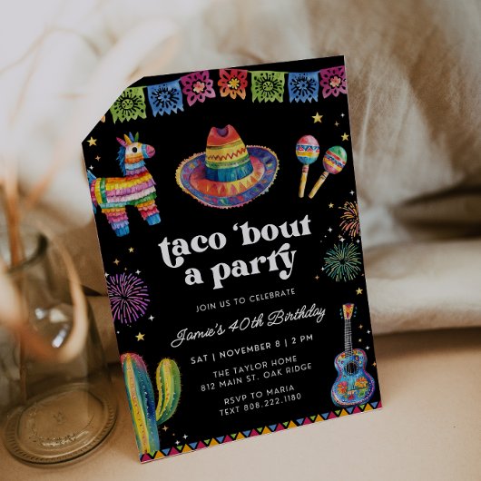 Taco Bout une fête Fête Anniversaire Invitation