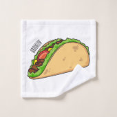 Taco-cartoon illustratie bad handdoek (Wasdoekje)