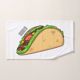 Taco-cartoon illustratie bad handdoek