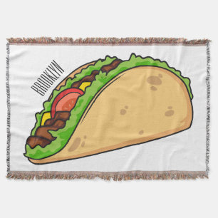 Taco-cartoon illustratie deken