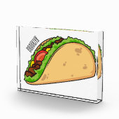 Taco-cartoon illustratie fotoblokken (Rechts)