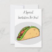 Taco-cartoon illustratie kaart (Achterkant)