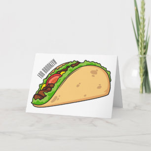 Taco-cartoon illustratie kaart