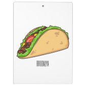 Taco-cartoon illustratie klembord (Achterkant)