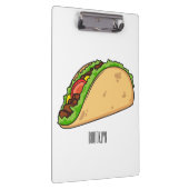 Taco-cartoon illustratie klembord (Rechts)