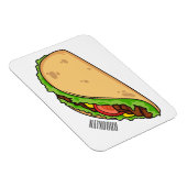 Taco-cartoon illustratie magneet (Rechterzijde)