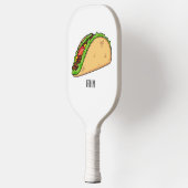 Taco-cartoon illustratie pickleball paddle (Links)