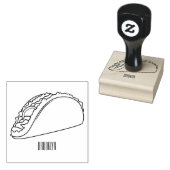 Taco-cartoon illustratie 	rubberstempel (Gestempeld)