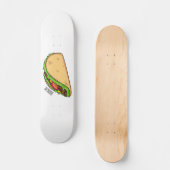 Taco-cartoon illustratie skateboard (Voorkant)