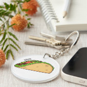 Taco-cartoon illustratie sleutelhanger (Voorkant Rechts)