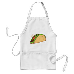 Taco-cartoon illustratie standaard schort