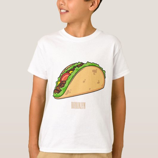 Taco-cartoon illustratie t-shirt (Voorkant)