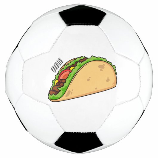 Taco-cartoon illustratie voetbal (Voorkant)