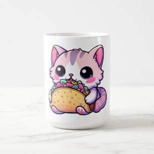 Taco Cat Delight - kawaii, tacos, katten, schattig Koffiemok