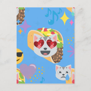 taco cat emoji briefkaart