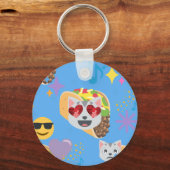 taco cat emoji sleutelhanger (Voorkant)