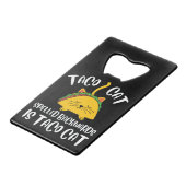 Taco Cat Kredietkaart Flessenopener (Voorkant Gekanteld)