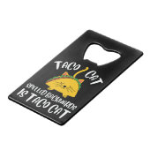 Taco Cat Kredietkaart Flessenopener (Achterkant Gekanteld)