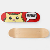 Taco Cat Meow Red Skateboard (Horizontaal)