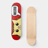 Taco Cat Meow Red Skateboard (Voorkant)