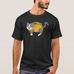 Taco Cat Mexicaans eten mannen vrouw kinderen jeug T-shirt