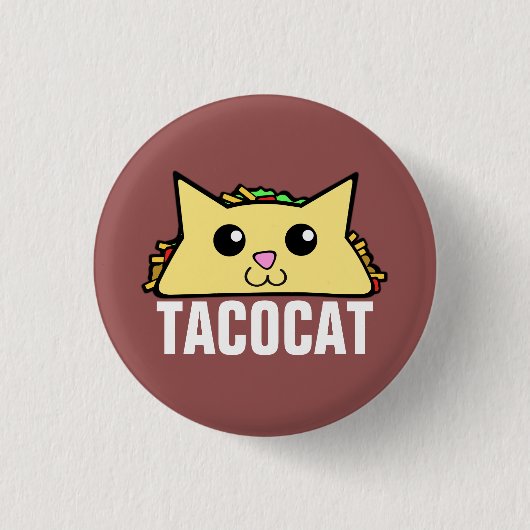 Taco Cat Ronde Button 3,2 Cm (Voorkant)