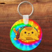 Taco Cat | Tie Dye Sleutelhanger (Voorkant)