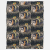 Taco Cats met maan & universum Fleece Deken (Voorkant)