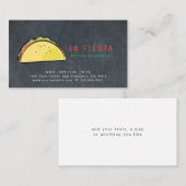 Taco Chalkboard Carte de visite simple et moderne (Devant / Derrière)