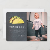 Taco Chalkboard Photo Carte de remerciements d'ann (Devant)